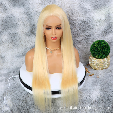 Wholesale Cheap Blend 613 Hd Full Lace Ombre Bone Straight Lace Front Brazilian 100% Human Hair Wig For Black Women